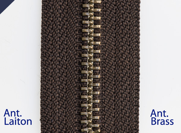 Fermeture à glissière en métal