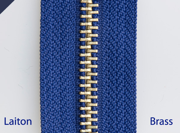 Fermeture à glissière en métal